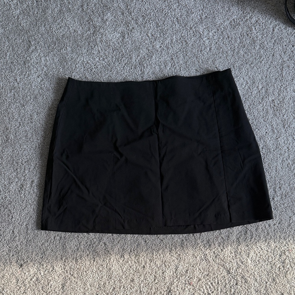 ASOS Curve Black Mini Skirt with slit